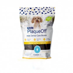 PlaqueOff Mini Dental Care Bones με Γεύση Μπανάνα & Φυστικοβούτυρο 340gr Στοματική Υγιεινή