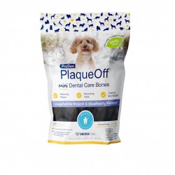 PlaqueOff® Mini Dental Care Bones Mix Λαχανικών & Μύρτιλο 340gr Στοματική Υγιεινή