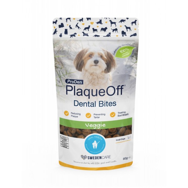 PlaqueOff Mini Dental Bites Λιχουδιές Οδοντικής Υγιεινής 60gr Σκύλος