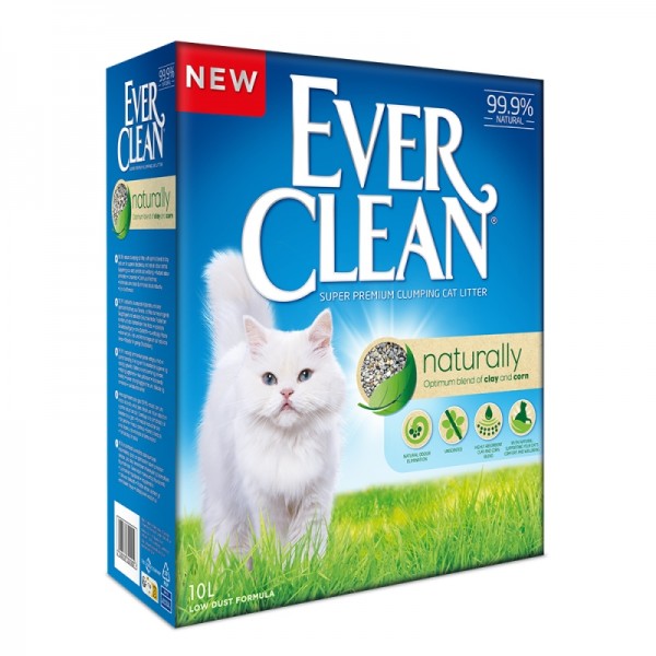 Everclean Naturally 10lt - Συγκολλητική Άμμος με Μείγμα Καλαμποκιού Συγκολλητικές - Clumping 