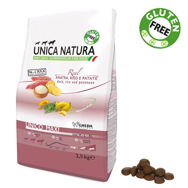 Unica Natura - Unico Maxi Πάπια Ρύζι Πατάτα 2.5kg Ολιστικές Τροφές 