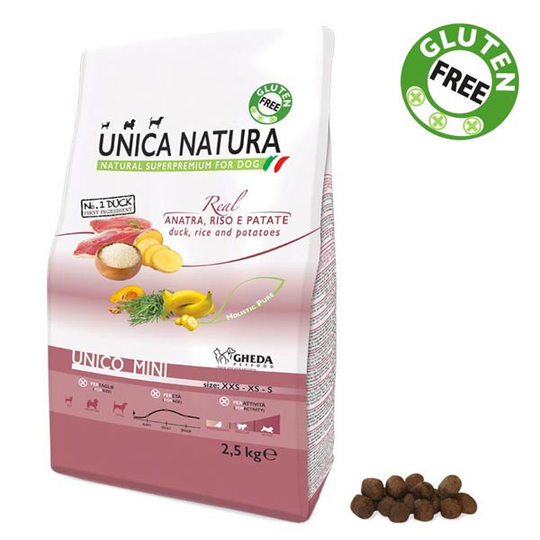 Unica Natura - Unico Mini Πάπια Ρύζι Πατάτα 2.5kg Ολιστικές Τροφές 