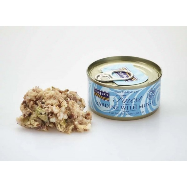 Fish4Cats Finest Sardine with Mussel 70gr Super Premium Τροφές