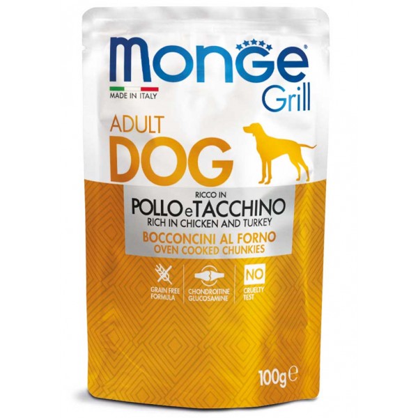 Monge Grill Dog Chicken and Turkey 100gr Super Premium Τροφές