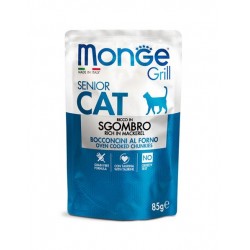 Monge Grill Cat Senior Rich in Mackerell 85gr Premium Τροφές