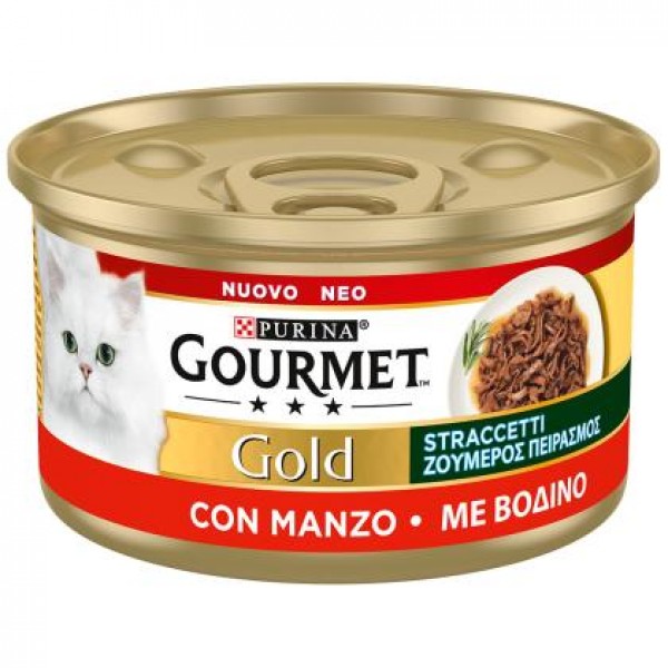 Gourmet Gold "Ζουμερός Πειρασμός" με Βοδινό 85gr Super Premium Τροφές