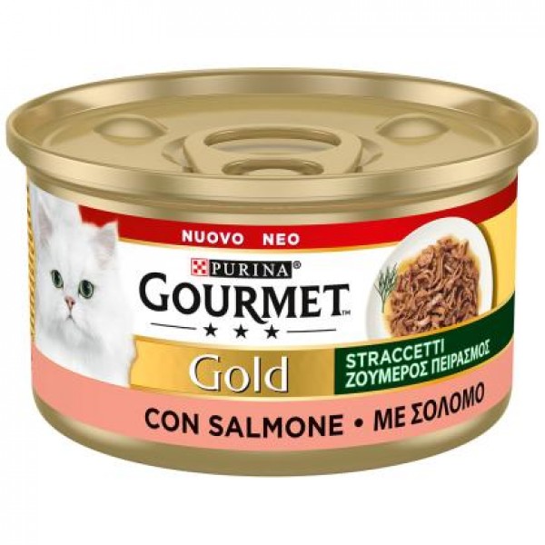 Gourmet Gold "Ζουμερός Πειρασμός" με Σολομό 85gr Super Premium Τροφές