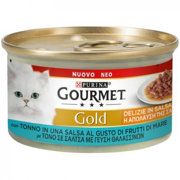 Gourmet Gold “Η Απόλαυση της Σάλτσας” με Τόνο & Γεύση Ψητού Τόνου 85 gr Super Premium Τροφές