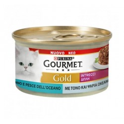 Gourmet Gold Tartar Διπλή Απόλαυση Τόνος & Ψάρια Ωκεανού 85gr Super Premium Τροφές