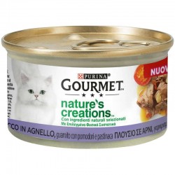 Gourmet Nature's Creations Αρνί γαρνιρισμένο με ντομάτα άγριο καρότο  85gr  Super Premium Τροφές
