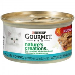 Gourmet Nature's Creations Τόνος γαρνιρισμένο με ντομάτα και ρύζι  85gr  Super Premium Τροφές