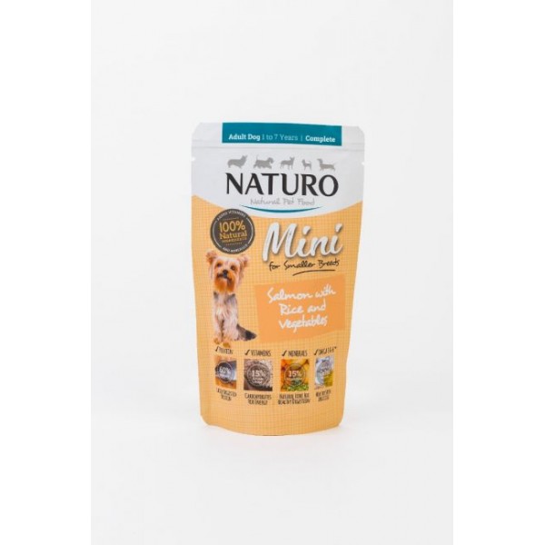 Naturo Mini Grain Free Salmon with Rice and Vegetables 150g Ολιστικές Τροφές