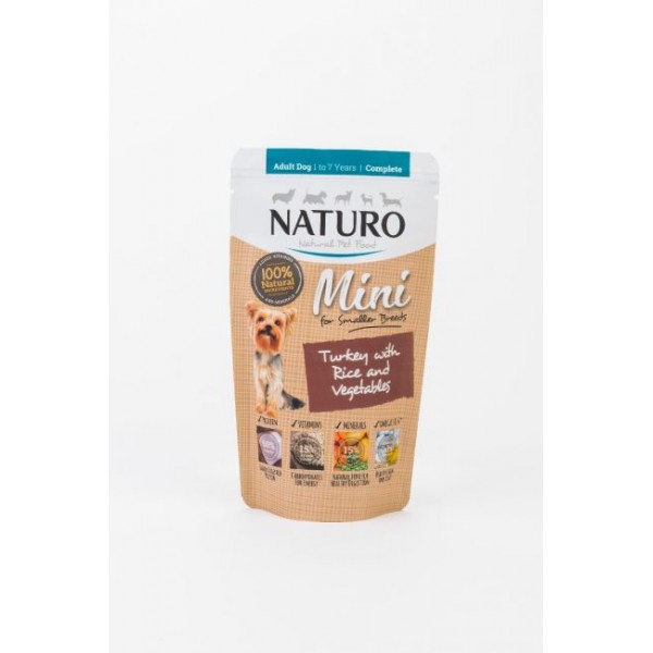 Naturo Mini Grain Free Turkey with Rice and Vegetables 150g Ολιστικές Τροφές