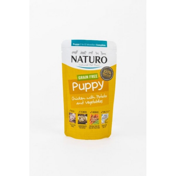 Naturo Puppy Grain Free Chicken with Potato and Vegetables 150g Ολιστικές Τροφές