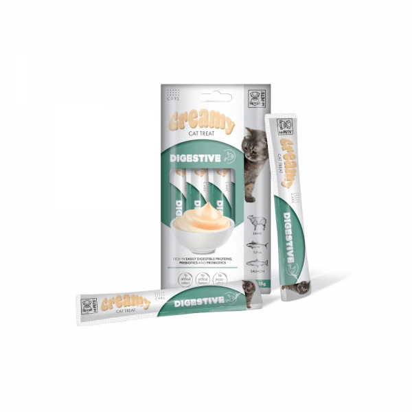 M-PETS Creamy Cat treat with Functions - Digestive Lamb & Tuna & Salmon  60gr Creamy - Pudding