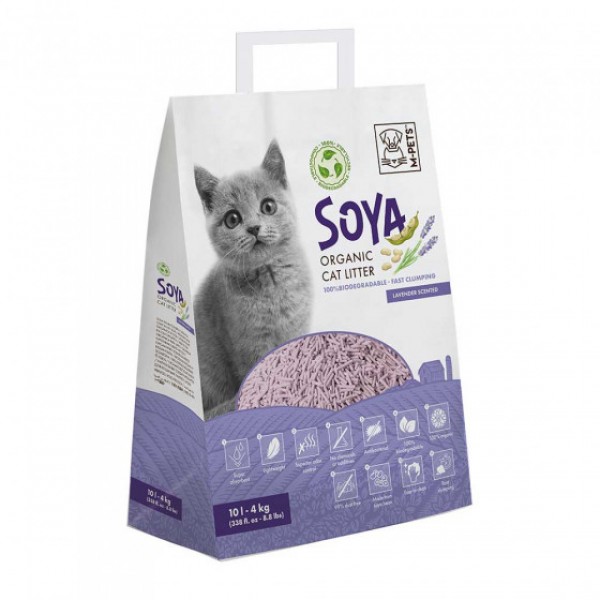 M-Pets Soya Organic Litter Lavender 6lt - 2.5kg Βιοδιασπώμενες