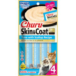Churu Cat Skin & Coat Tuna with Scallop 4x56gr