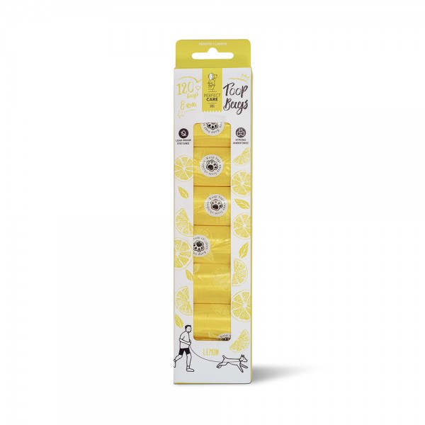 Perfect Care Poop Bags Lemon 8 ρολά Σακουλάκια  Περιττωμάτων