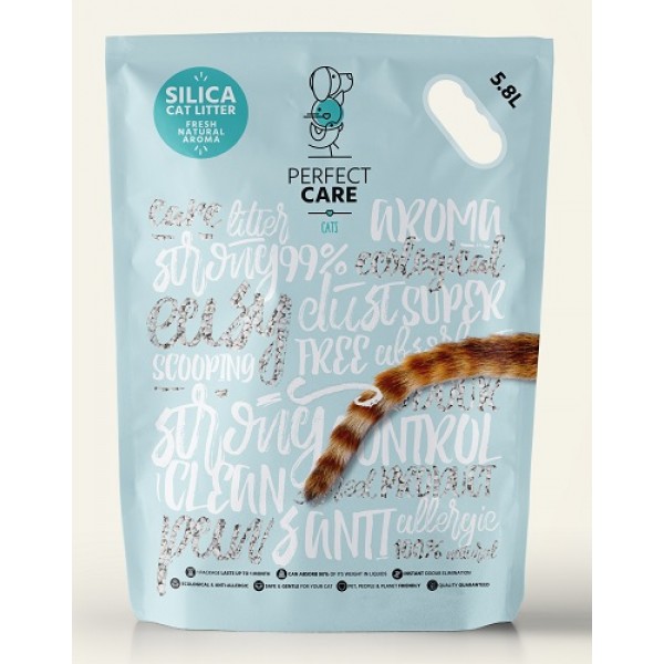 Perfect Care Silica Cat Litter 5.8lt Κρυσταλλικές