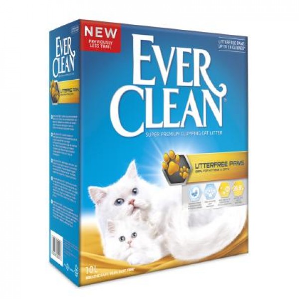 Everclean Litterfree Paws 10lt - Συγκολλητική Άμμος για Μακρύτριχες Γάτες