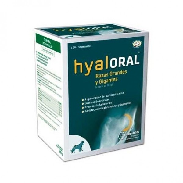 hyalORAL – Χονδροπροστατευτικό συμπλήρωμα διατροφής για μεγαλόσωμους και γιγαντόσωμους σκύλους, 120 εύληπτα δισκία  Σκύλος