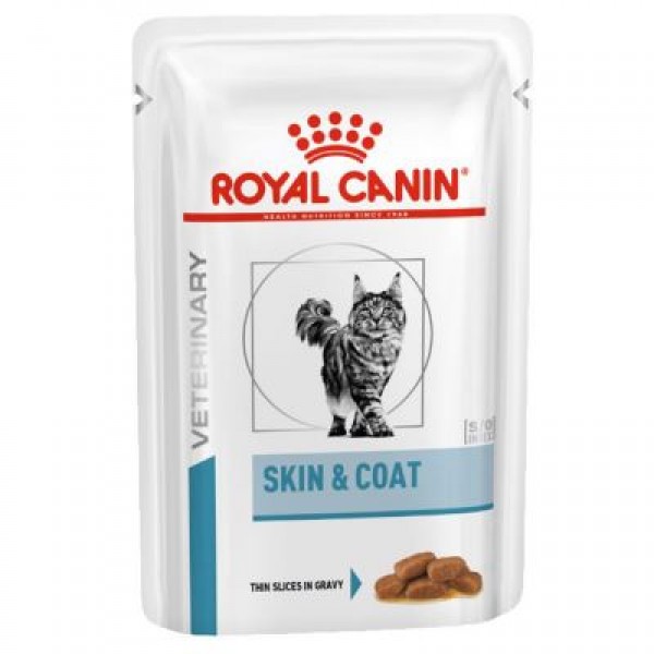 Royal Canin Veterinary Diet - Feline Skin & Coat 85gr wet Κλινικές Τροφές - Δίαιτες