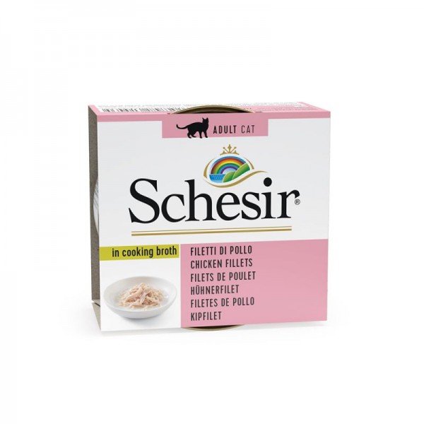 Schesir Cat Broth με Φιλέτο Κοτόπουλο 70grΤροφές