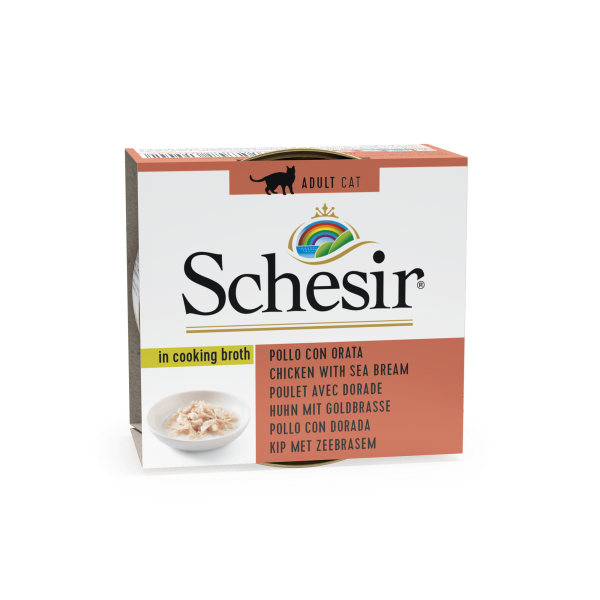 Schesir Cat Broth με Κοτόπουλο και Τσιπούρα 70gr Τροφές