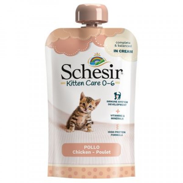 Schesir Kitten Care 0-6 Cream Κοτόπουλο 150gr Super Premium Τροφές
