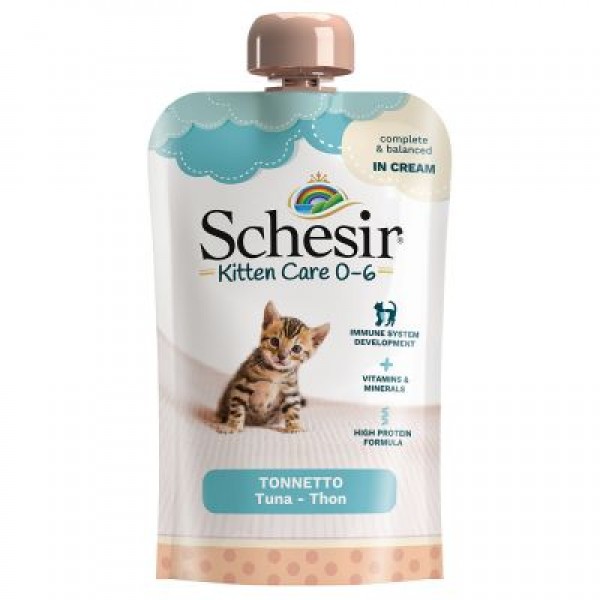 Schesir Kitten Care 0-6 Cream Τόνος 150gr Super Premium Τροφές