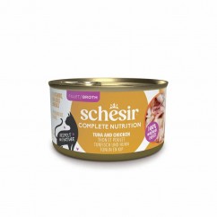 Schesir Cat C&B Broth Τόνος και Κοτόπουλο με Ρύζι 85gr
