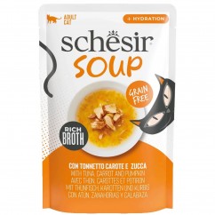 Schesir Cat Soup Τόνος με Καρότο και Κολοκύθα 40gr