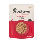 Applaws Κοτόπουλο με Βοδινό σε Ζελέ 70gr Super Premium Τροφές