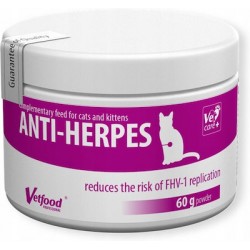 Vetfood Anti-Herpes 60gr - Συμπλήρωμα Διατροφής Γάτας κατά του Eρπητοϊού Ενίσχυση Ανοσοποιητικού