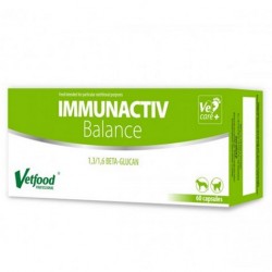 Vetfood ImmunActiv Balance Συμπλήρωμα Διατροφής για Σκύλους, Γάτες & Τρωκτικά 60 κάψουλες για το ανοσοποιητικό Ενίσχυση του Ανοσοποιητικού