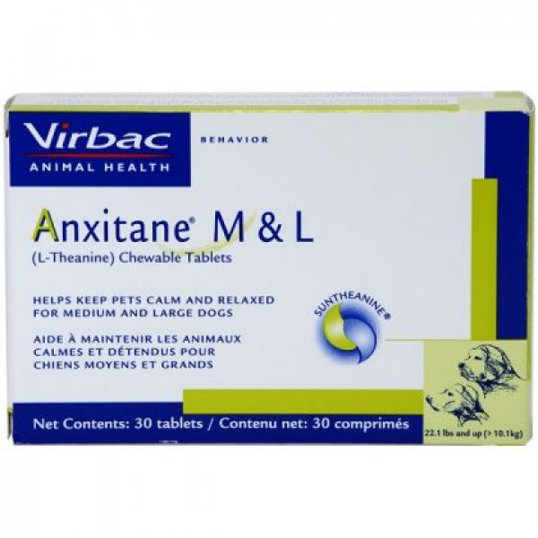 Anxitane M/L - 30 Εύγευστα Δισκία Φυτικής Σύστασης για τη μείωση του Άγχους σε Σκύλους Φυσικά Αγχολυτικά - Ήπια Ηρεμιστικά