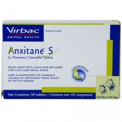  Anxitane S - 30 Εύγευστα Δισκία Φυτικής Σύστασης για τη μείωση του Άγχους σε μικρούς Σκύλους & Γάτες Φυσικά Αγχολυτικά - Ήπια Ηρεμιστικά