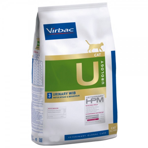 Virbac Cat Urology 3 Urinary WIB (Water Intake & Behaviour) 1.5kg Κλινικές Τροφές - Δίαιτες 