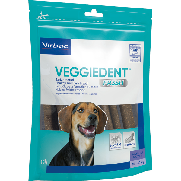 VeggieDent® Fresh M - Μασώμενο σνακ οδοντικής φροντίδας για σκύλους  10 - 30kg    Dental