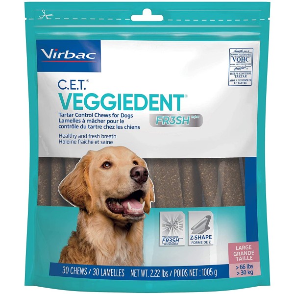 VeggieDent® Fresh L - Μασώμενο σνακ οδοντικής φροντίδας για σκύλους >30kg Dental