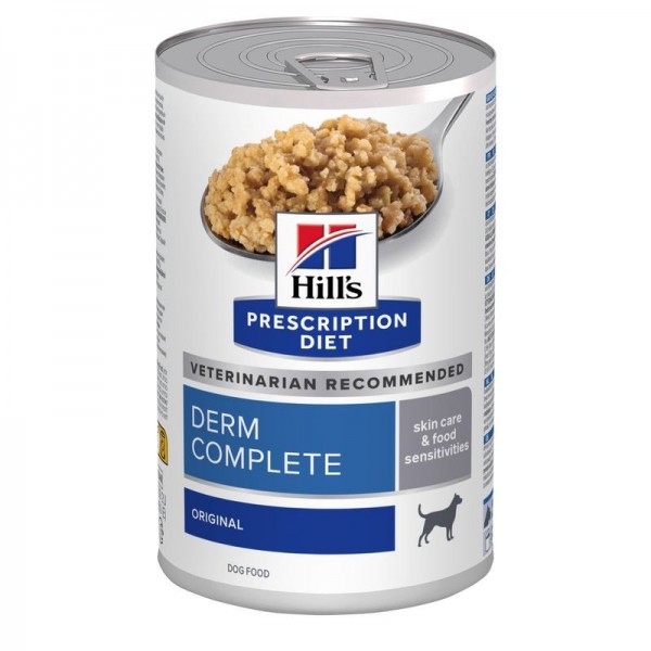 Hill's Prescription Diet Canine Derm Complete  με Ρύζι & Αυγό 370gr
