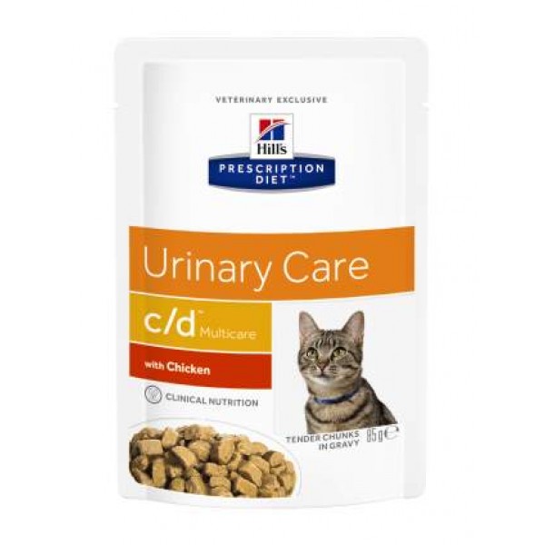 Hill's Prescription Diet Feline c/d Multicare με Κοτόπουλο φακελάκι 85gr