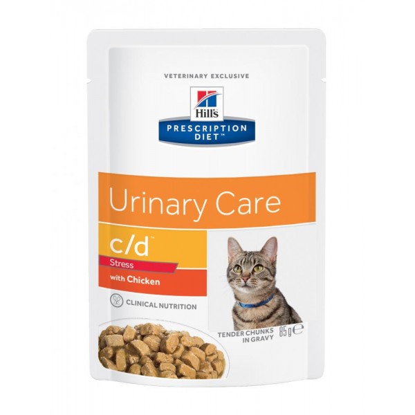 Hill's Perscription Diet Feline c/d Urinary Stress με Κοτόπουλο 85gr