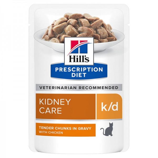 Hill's Prescription Diet Feline k/d με Κοτόπουλο φακελάκι 85gr 