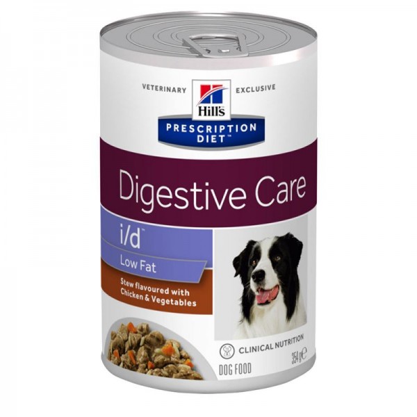 Hill's Prescription Diet - Canine i/d Digestive Care Low Fat Stew Κοτόπουλο & Λαχανικά  354gr Κλινικές Τροφές - Δίαιτες - Υγρή Τροφή Σκύλου