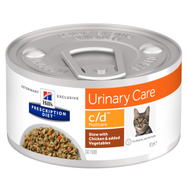 Hill's Prescription Diet Feline c/d™ Multicare Stew με Κοτόπουλο & πρόσθετα Λαχανικά 82gr Κλινικές Τροφές - Δίαιτες