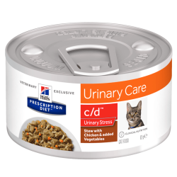 Hill's Prescription Diet Feline c/d™ Urinary Stress Stew με Κοτόπουλο & πρόσθετα Λαχανικά 82gr Κλινικές Τροφές - Δίαιτες